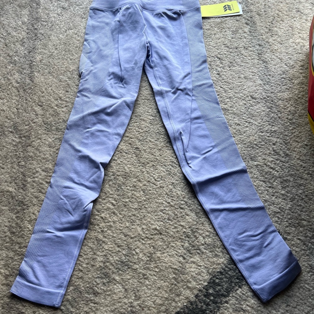 Lavender Ribbed High Waisted Seamless Leggings Women’s Workout Gym Yoga Pants